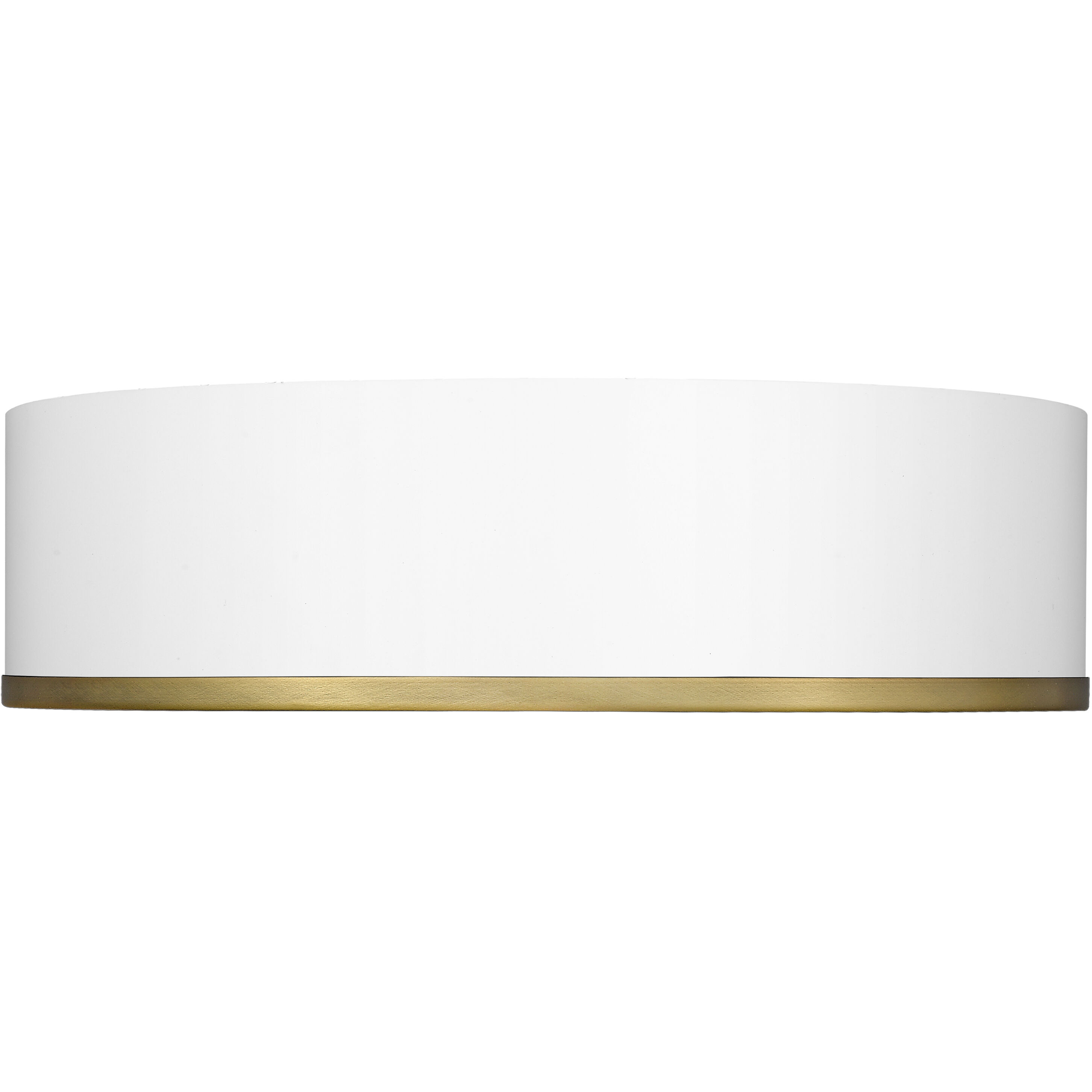 Arlo 4 Light 20.25 inch Matte White and Rubbed Brass Flush Mount Ceiling Light