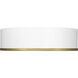 Arlo 4 Light 20.25 inch Matte White and Rubbed Brass Flush Mount Ceiling Light