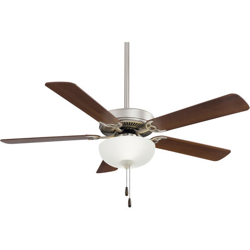 Contractor II Uni-Pack 52 inch Brushed Steel/Dark Walnut with Dark Walnut Blades Ceiling Fan