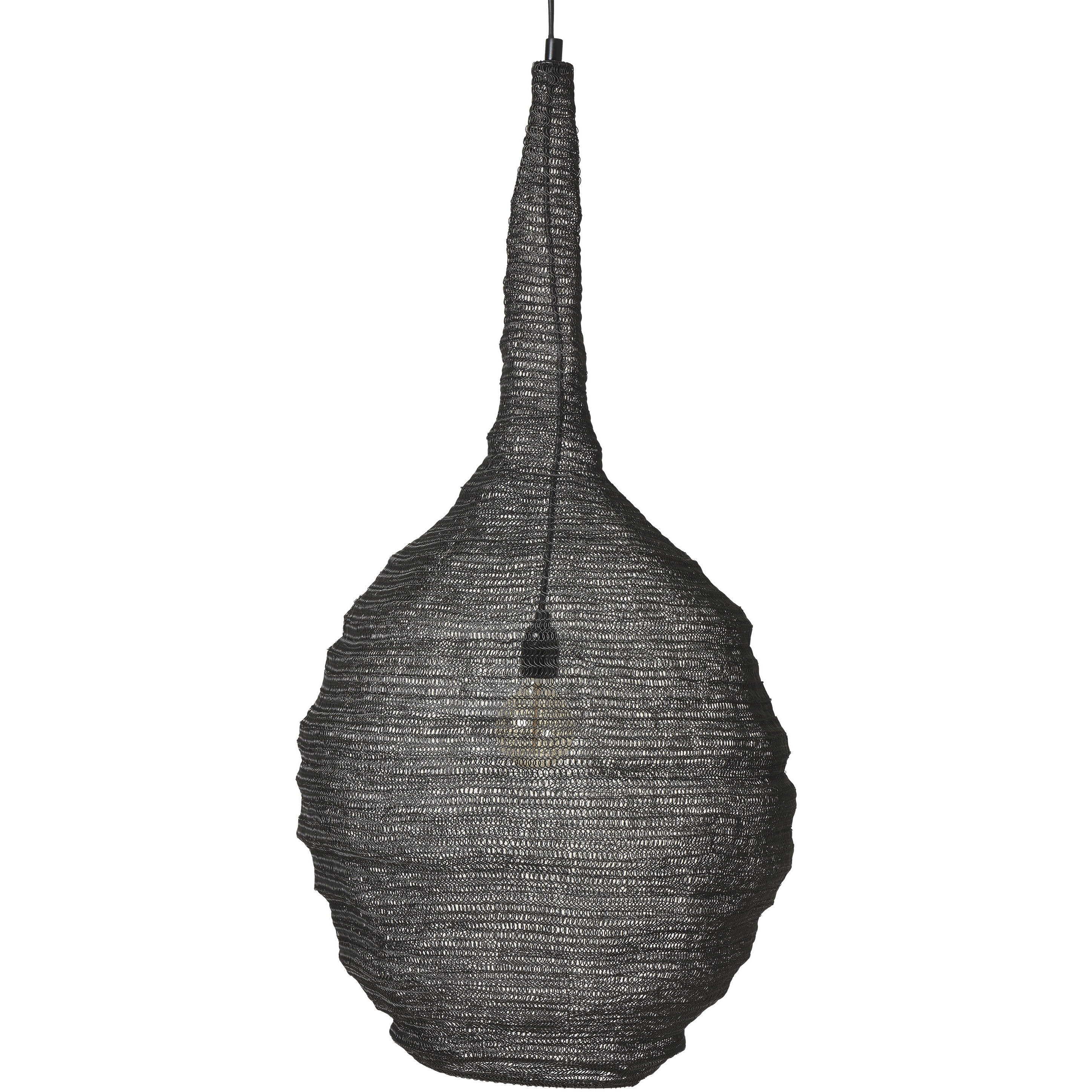 Corfu 1 Light 20 inch Black Pendant Ceiling Light