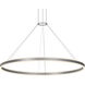 Double Corona LED 59 inch Bright Satin Aluminum Pendant Ceiling Light