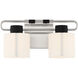 Waverly Plaza 2 Light 14.75 inch Coal With Brushed Nickel Bath Light Wall Light