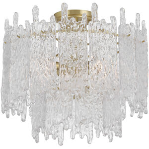 Ackerly 3 Light 16 inch Aged Brass Semi Flush Ceiling Light