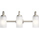 Kennewick 3 Light 23 inch Brushed Nickel Wall Mt Bath 3 Arm Wall Light