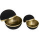 Clemmons 6.25 X 6.25 inch Black with Brass Box, Set of 2