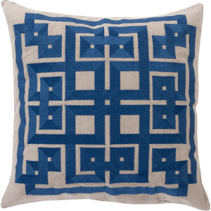 Gramercy 18 X 18 inch Navy and Light Gray Pillow Cover