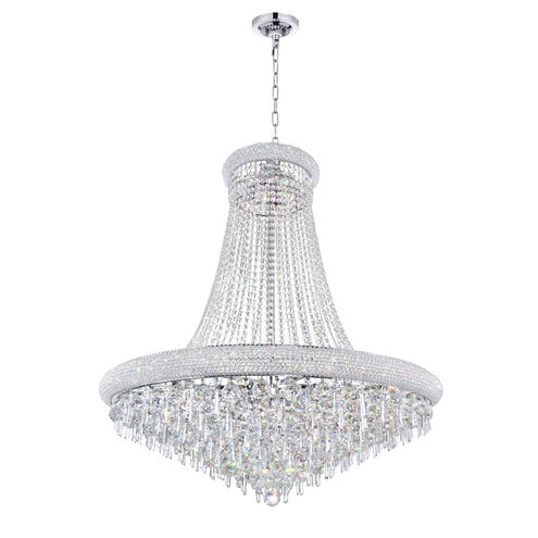 Kingdom 18 Light 30 inch Chrome Down Chandelier Ceiling Light