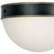 Capsule 2 Light 8 inch Matte Black and Textured Gold Outdoor Flush, Brian Patrick Flynn