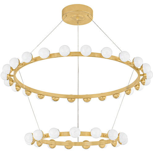 Linus LED 45.25 inch Vintage Brass Chandelier Ceiling Light