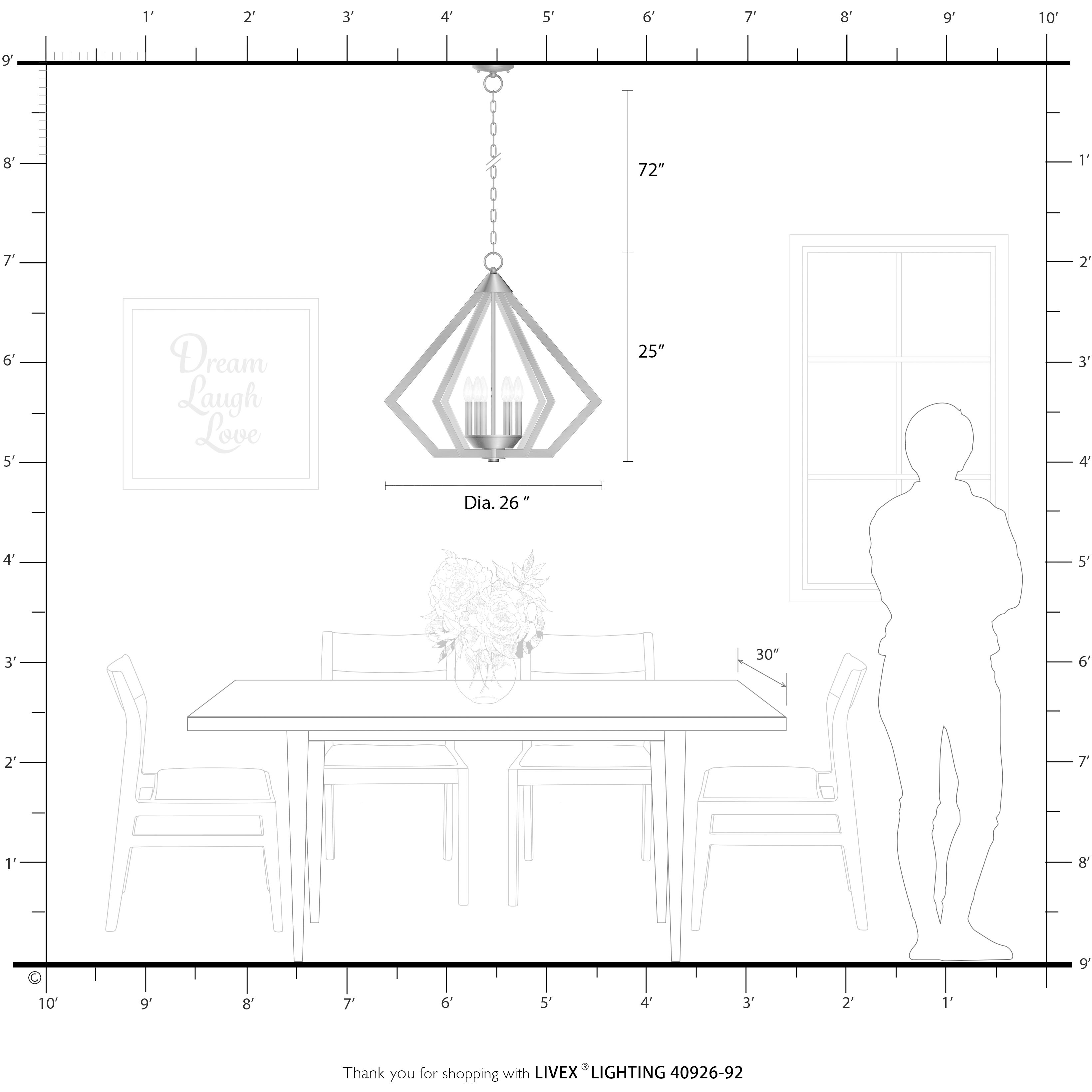 Prism 6 Light 26 inch English Bronze with Antique Brass Finish Accents Chandelier Ceiling Light