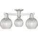 Arcadia Athens 3 Light 23.38 inch Brushed Satin Nickel Semi-Flush Mount Ceiling Light