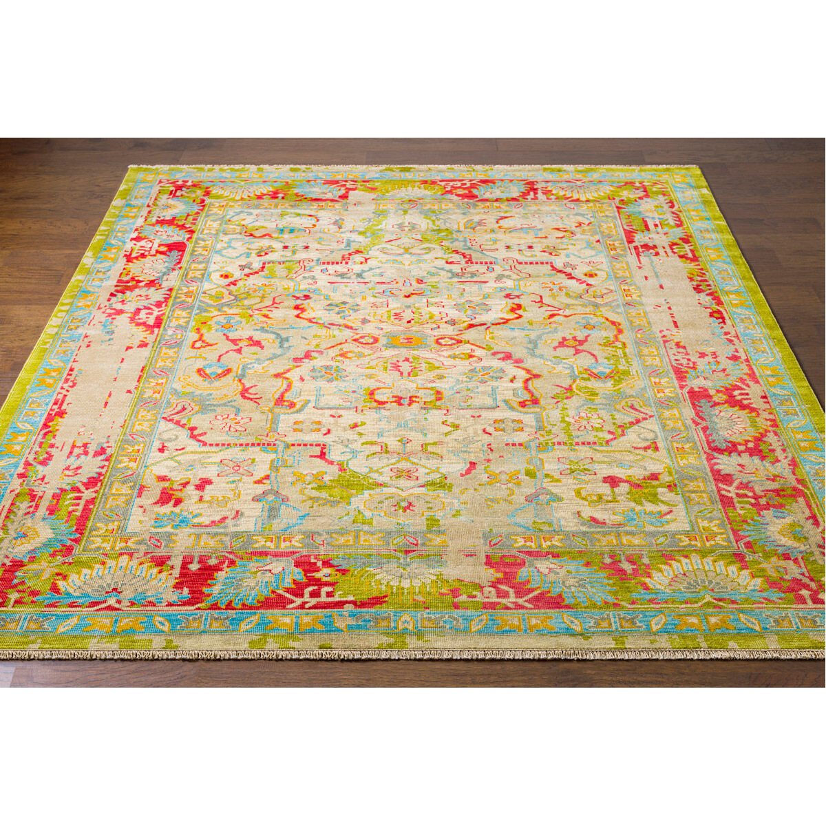 Festival 132 X 96 inch Olive Rug in 8 x 11, Rectangle