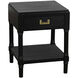 Samantha 20 X 15.75 inch Black and Antique Gold Accent Table