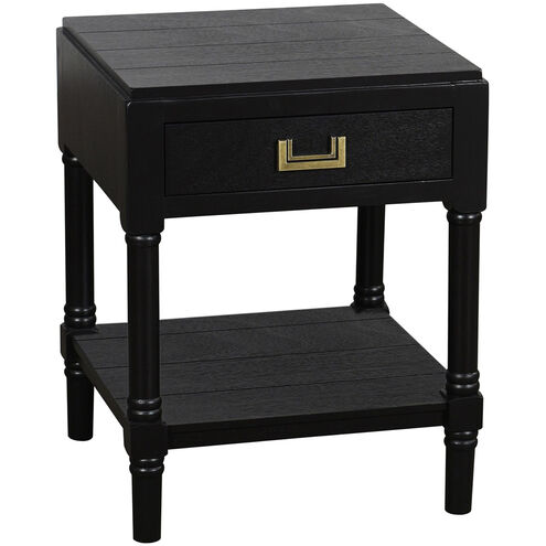 Samantha 20 X 15.75 inch Black and Antique Gold Accent Table