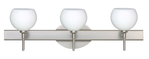 Palla 5 LED 23 inch Satin Nickel Vanity Lighting Wall Light in Opal Matte Glass