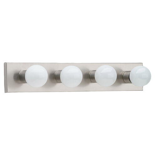 Center Stage 4 Light 24 inch Brushed Stainless Bath Vanity Wall Sconce Wall Light