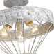 Ferris 3 Light 15 inch Oyster Semi-flush Ceiling Light