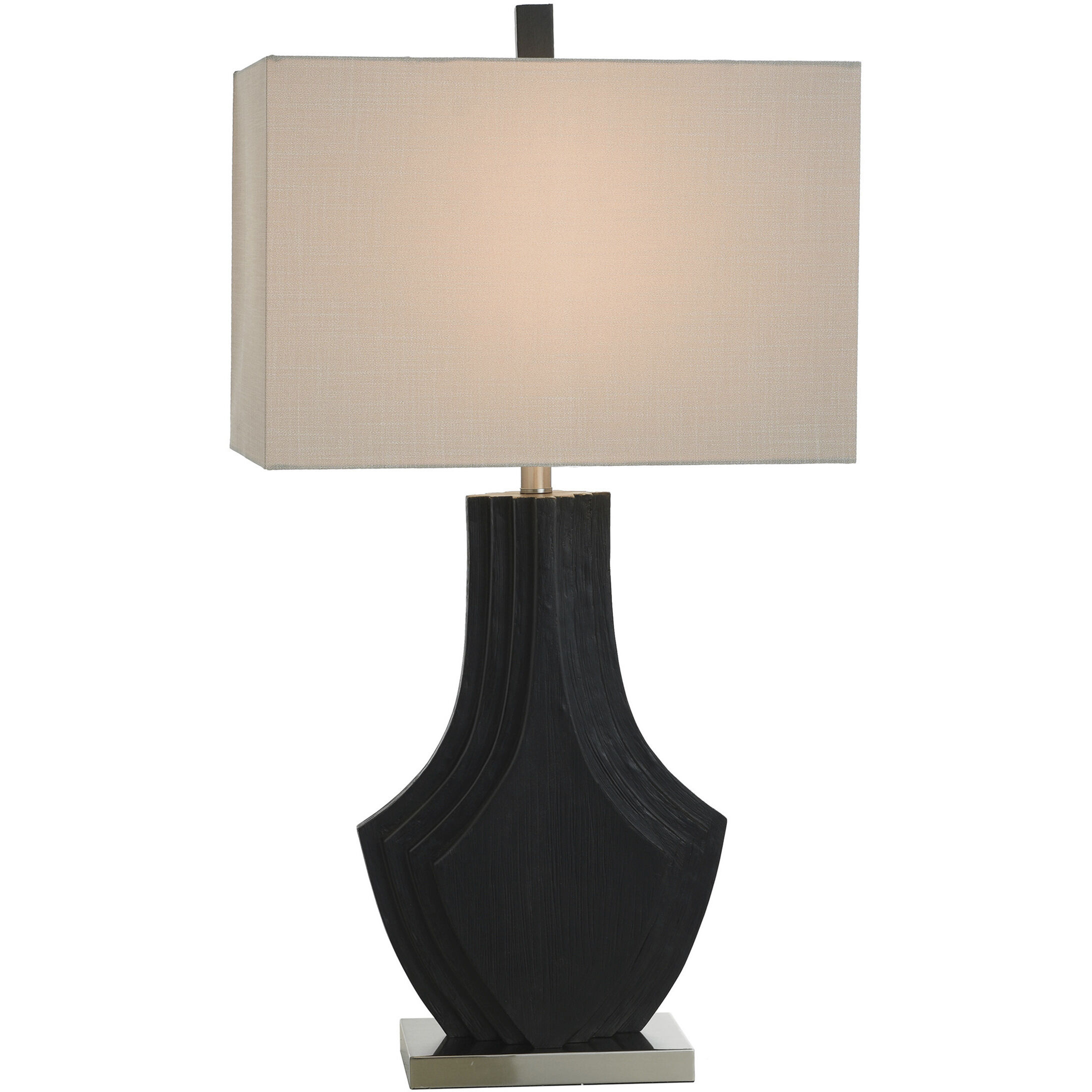 Cameron 32.5 inch 100.00 watt Satin Black Table Lamp Portable Light