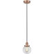 Edison Beacon LED 6 inch Antique Copper Mini Pendant Ceiling Light