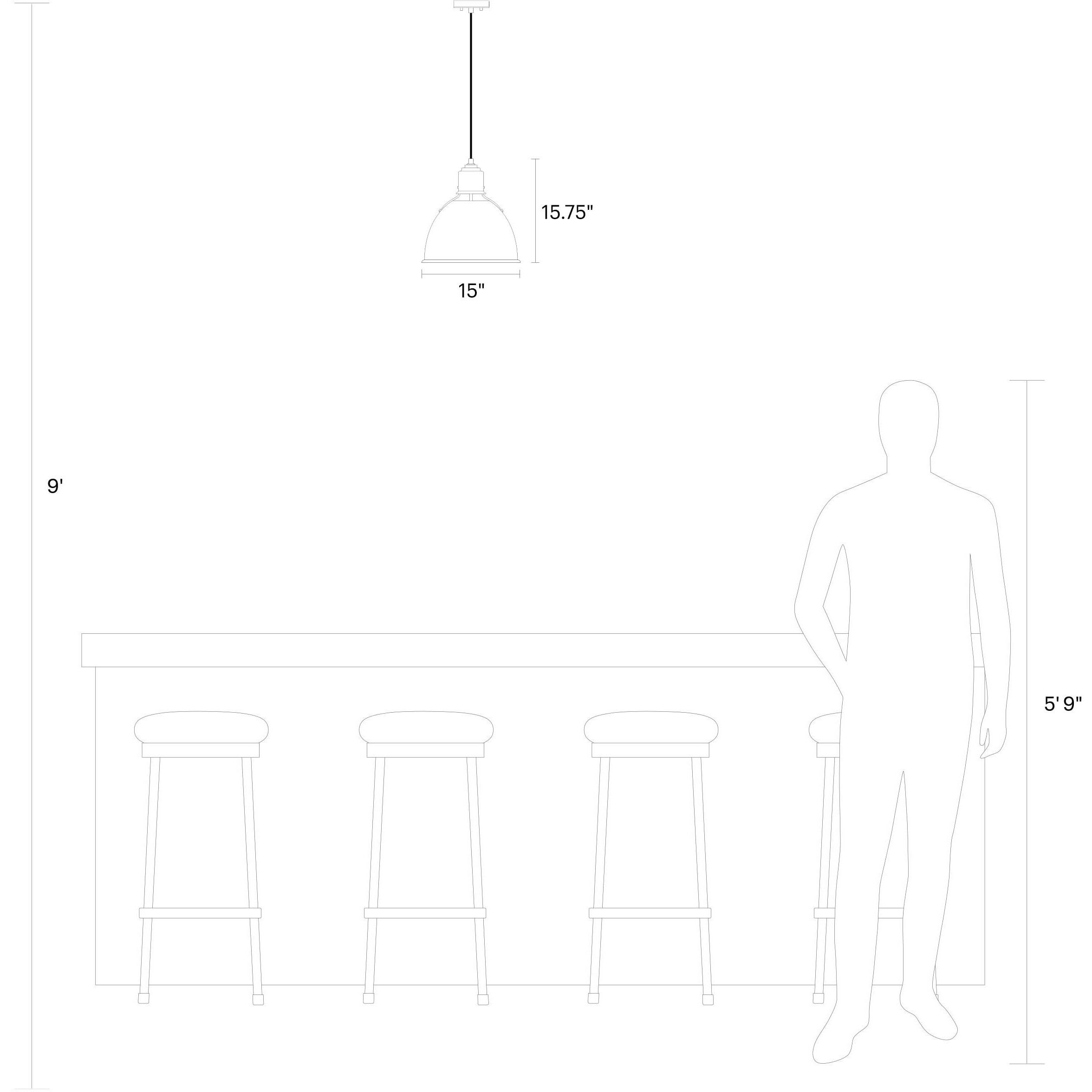 TOB by Thomas O'Brien Huey Pendant Ceiling Light in Antique White