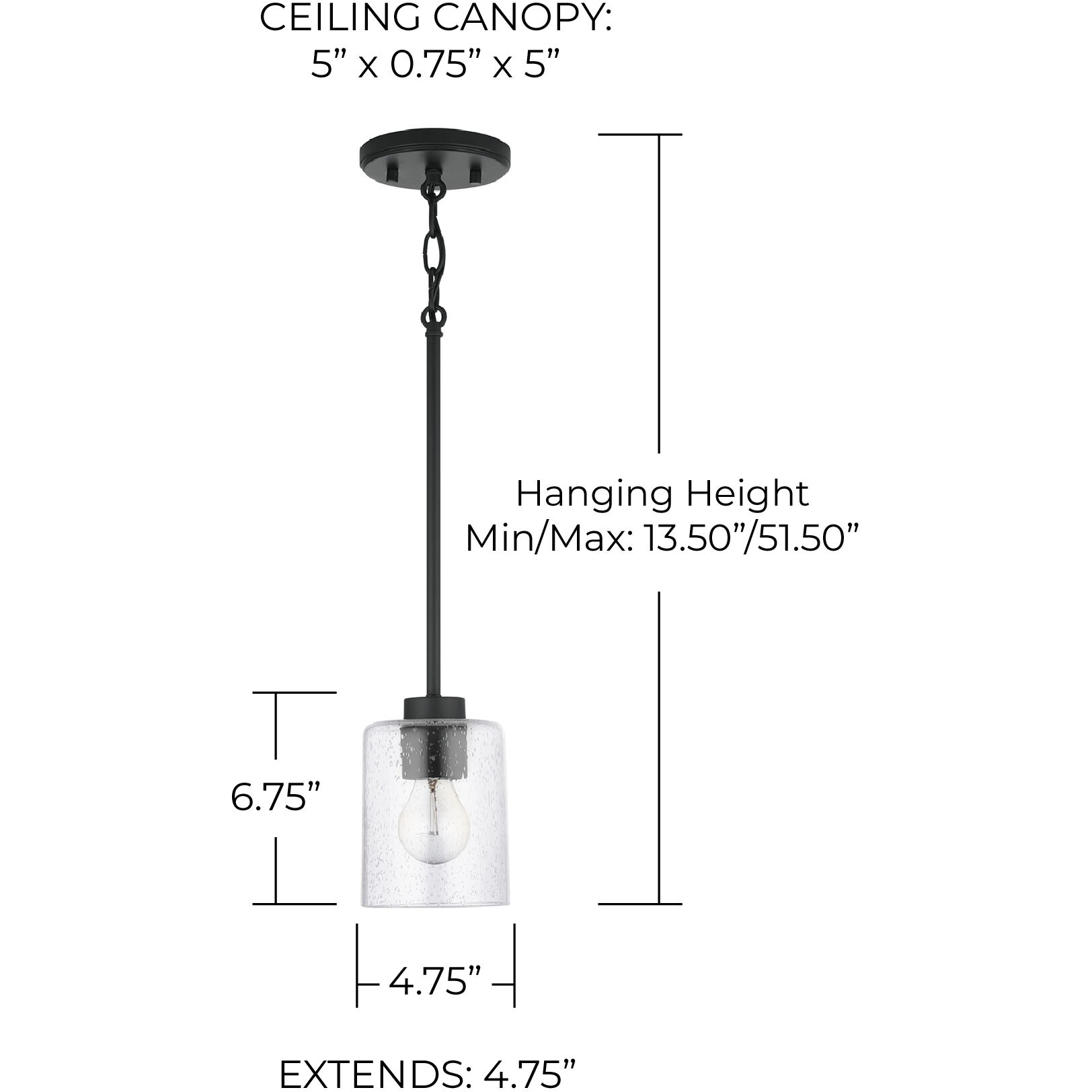 Greyson 1 Light 5 inch Matte Black Pendant Ceiling Light