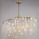 Elsa LED 35.75 inch Natural Brass Linear Chandelier Ceiling Light
