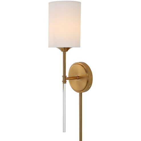 Awyr 1 Light 5 inch Warm Brass and Clear Sconce Wall Light