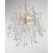 Regent 4 Light 17.75 inch Legacy Brass Chandelier Ceiling Light in Clear Crackled Glass