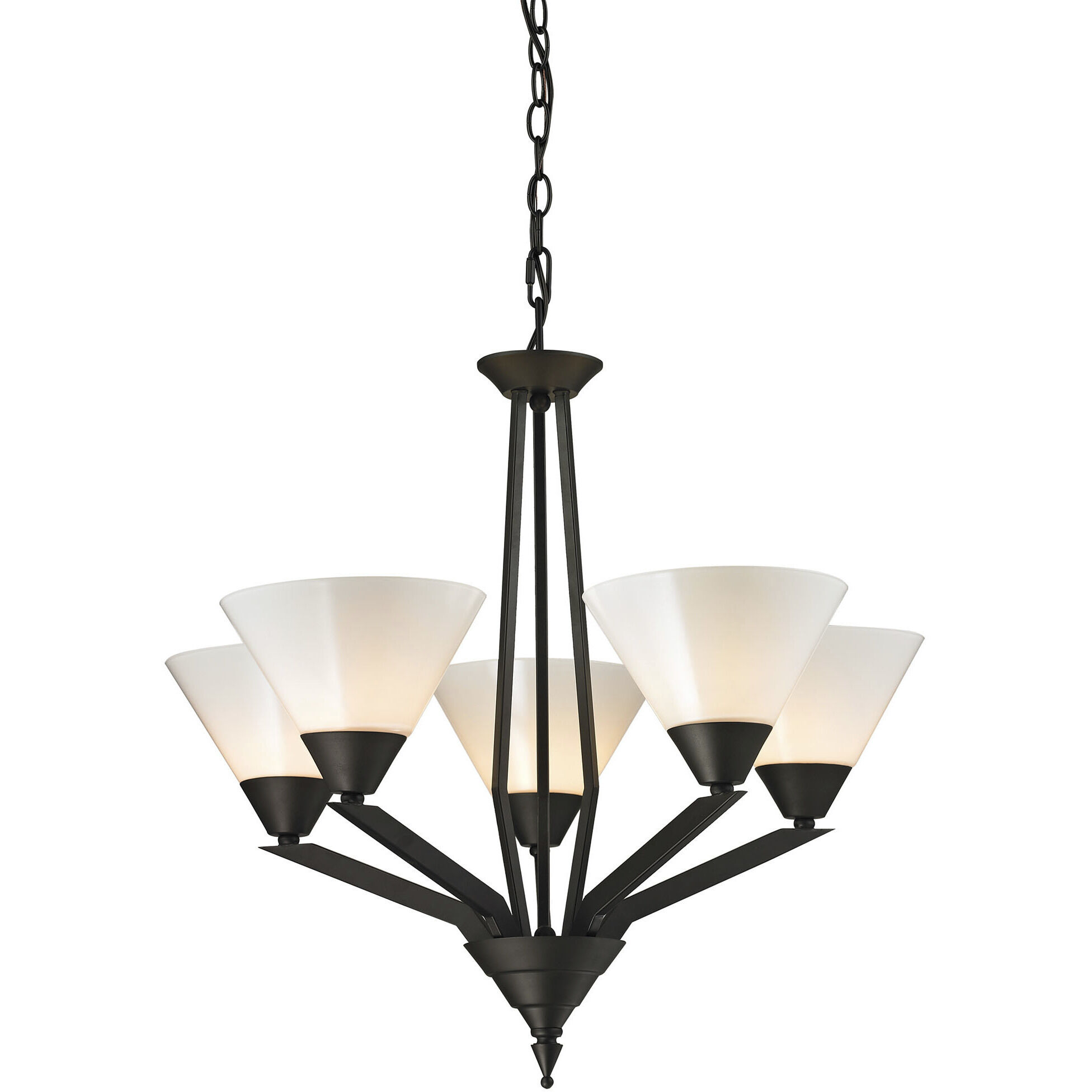 Tribecca 5 Light 25 inch Oil Rubbed Bronze Chandelier Ceiling Light