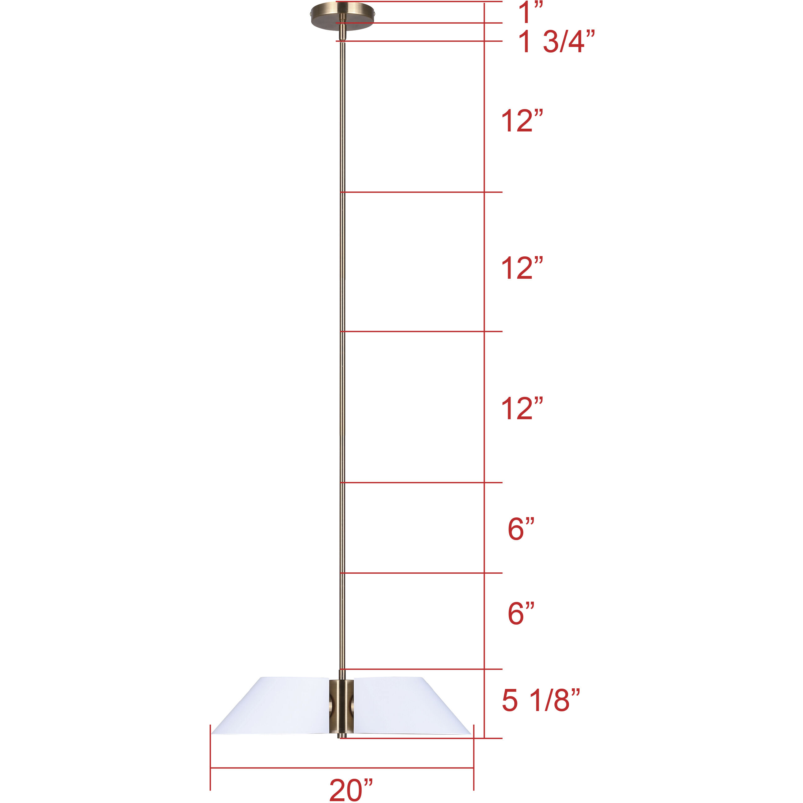 Daxton 3 Light 20 inch Matte White and Gold Chandelier Ceiling Light