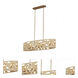 Soga 6 Light 48 inch Modern Gold and White Island Light Ceiling Light