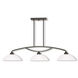 Somerset 3 Light 50 inch English Bronze Linear Chandelier Ceiling Light