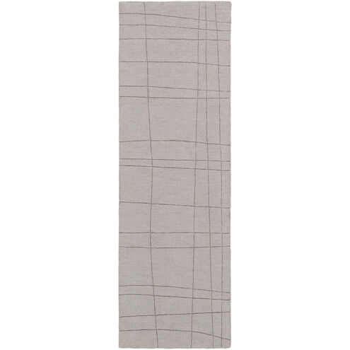 Mystique 96 X 30 inch Light Gray Rugs, Runner