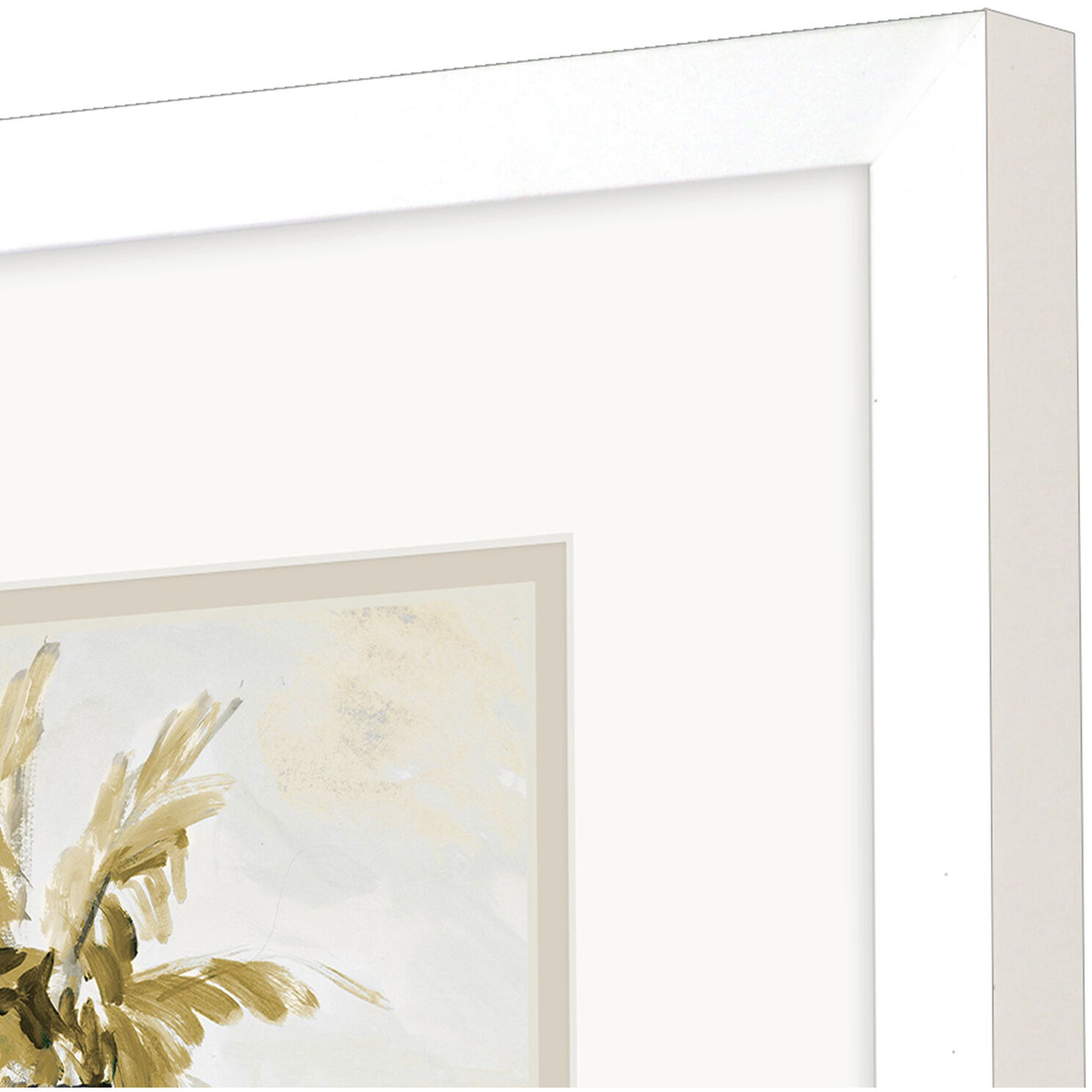 Gold Palm in Paradise Beige and Gray and Neutral Framed Art, Propac