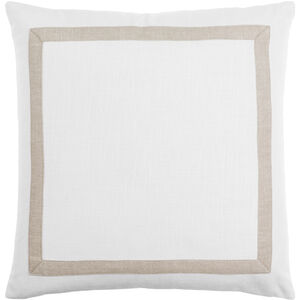 Ritzy 20 X 20 inch Off-White/Ash/Light Silver Accent Pillow