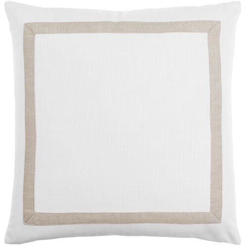 Ritzy 20 X 20 inch Off-White/Ash/Light Silver Accent Pillow