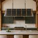 Brasserie 6 Light 62 inch Blackened Zinc and Heritage Bronze Linear Pendant Ceiling Light