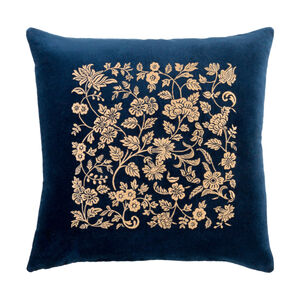 Hendrick 18 X 18 inch Navy and Tan Pillow Cover