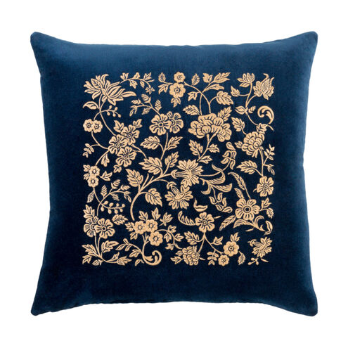 Hendrick 20 X 20 inch Navy and Butter Pillow Cover