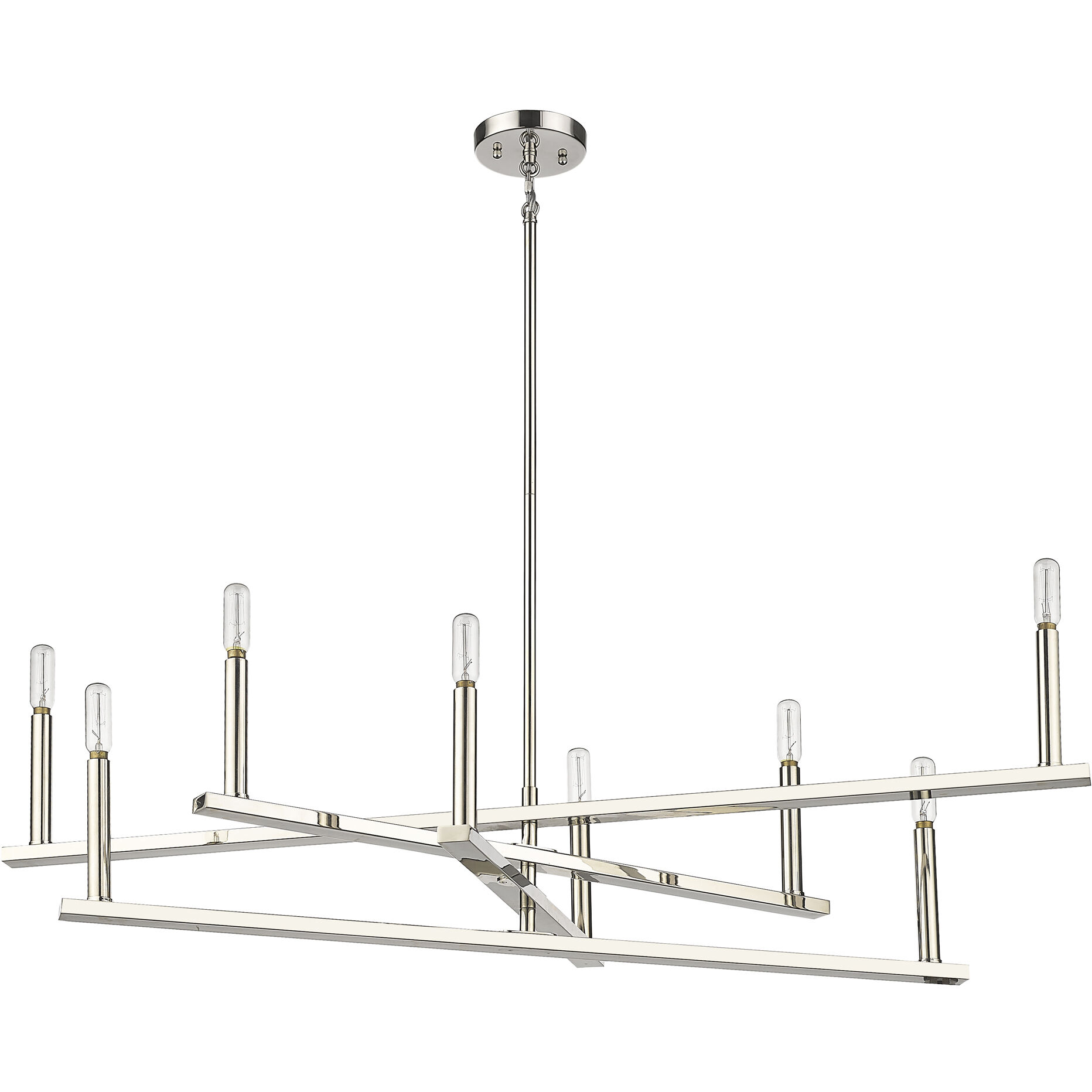 Hale 8 Light 42 inch Polished Nickel Chandelier Ceiling Light