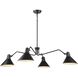 Trimble 4 Light 54.12 inch Matte Black Chandelier Ceiling Light, Design Series