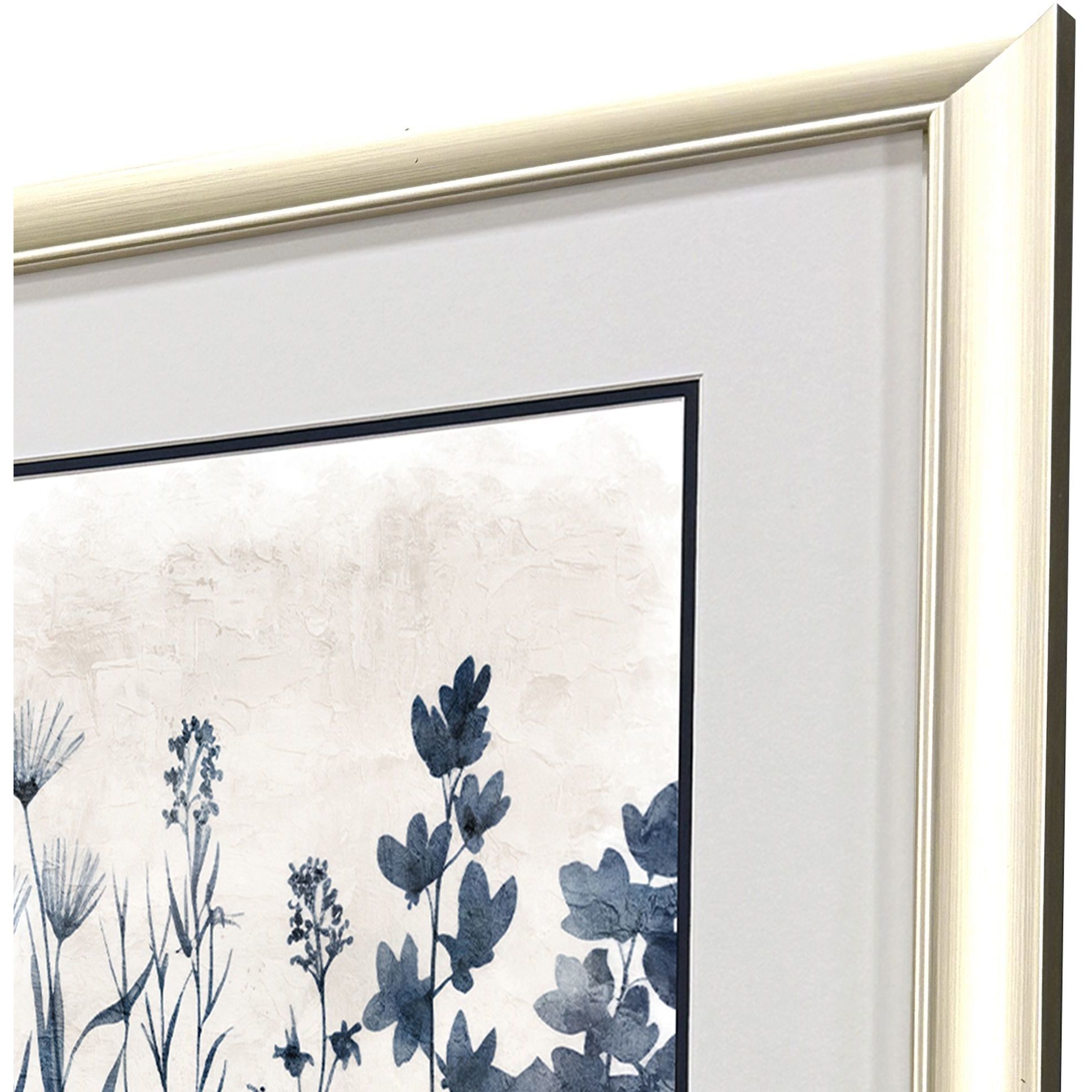 Blue Dye Blue and Beige and Gray Framed Art, Propac
