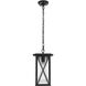Jada 1 Light 7.5 inch Black Outdoor Pendant