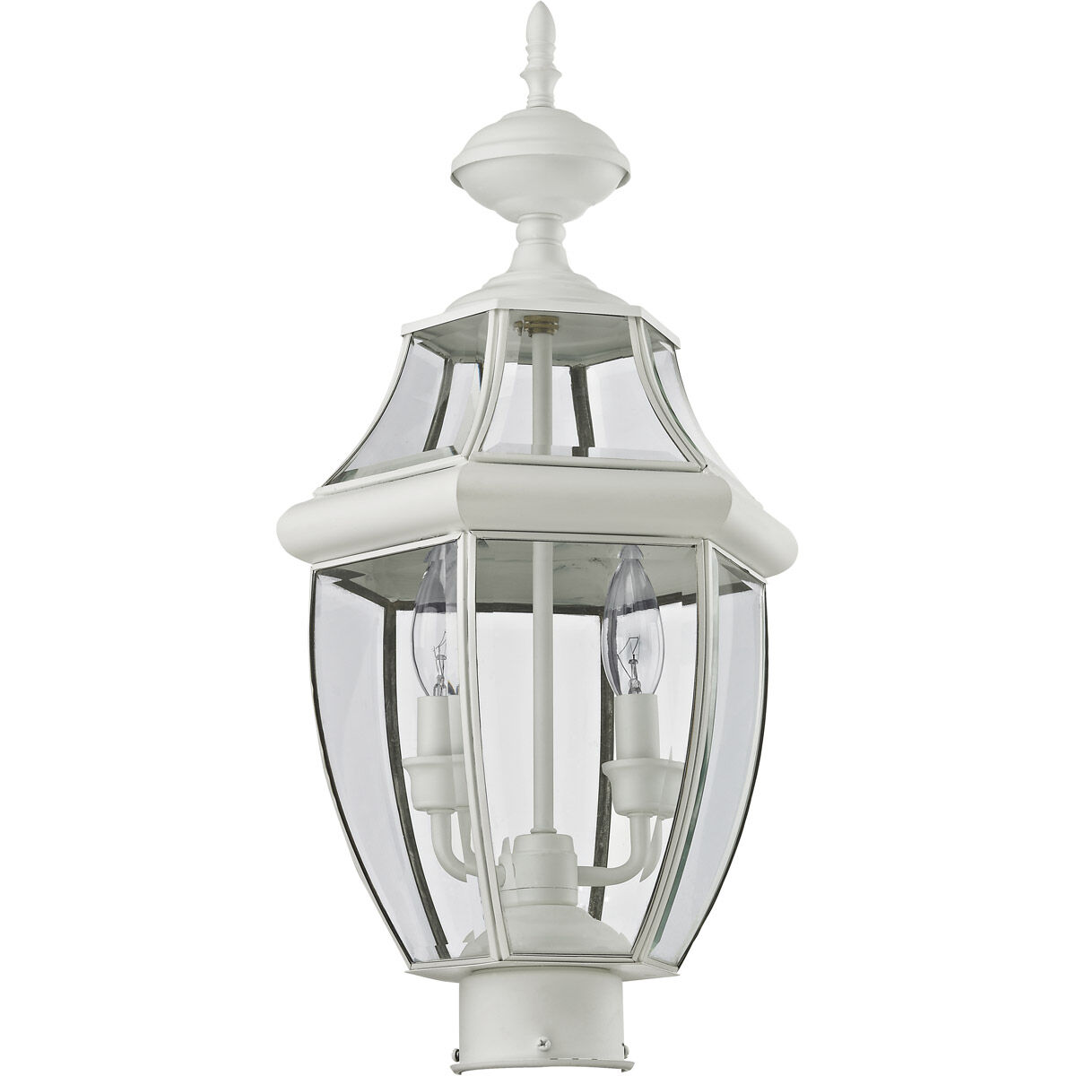 Monterey 2 Light 22 inch White Outdoor Post Top Lantern