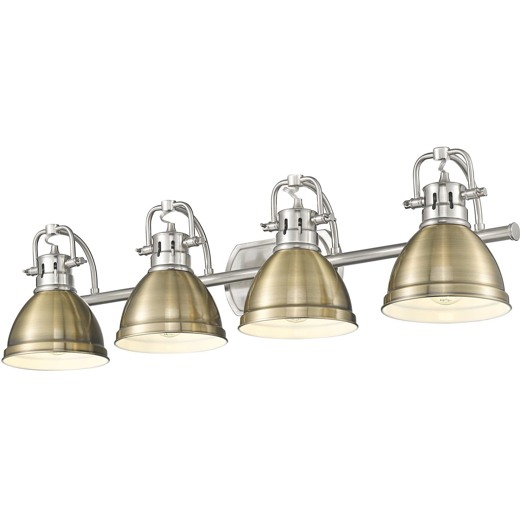 Yep Duncan Vanity Wall Light in Pewter, Aged Brass