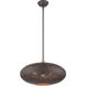 Charlton 3 Light 20 inch Bronze with Antique Brass Accents Pendant Ceiling Light