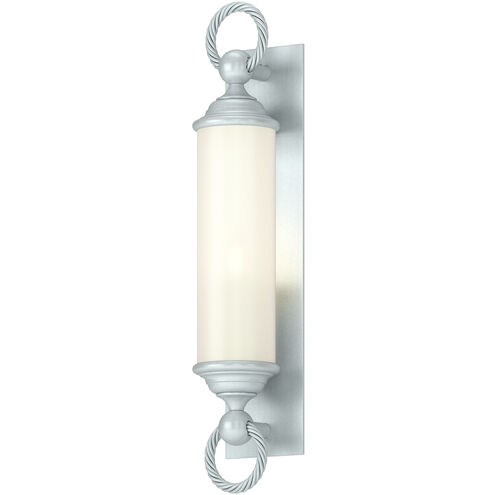 Cavo 1 Light 25.8 inch Coastal Burnished Steel Outdoor Wall Sconce in Opal, Large