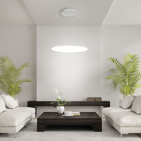 Illusion LED 34.63 inch Titanium Pendant Ceiling Light, dweLED