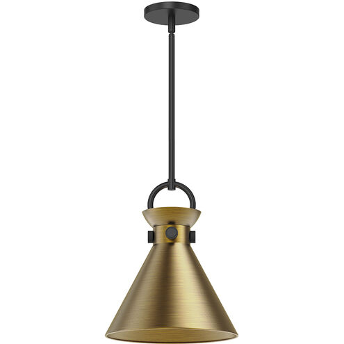 Alora Mood Emerson 1 Light 10.5 inch Matte Black and Aged Gold Pendant Ceiling Light