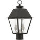 Mansfield 2 Light 17 inch Black Outdoor Post Top Lantern